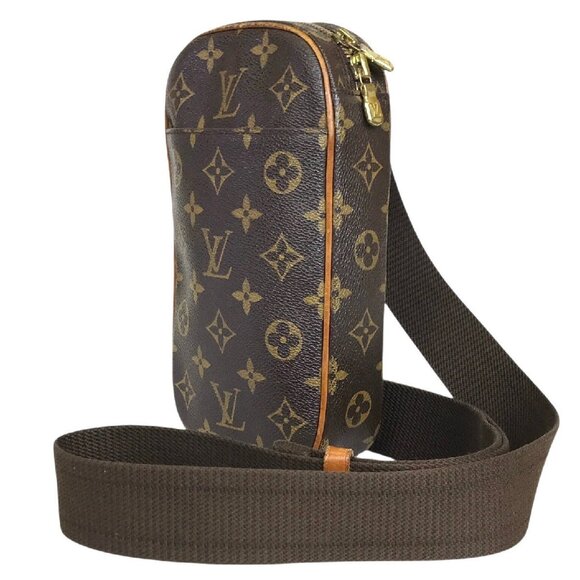 Authentic Louis Vuitton Monogram Gange Pochette Crossbody Bag Bum Shoulder Waist - Picture 15 of 16